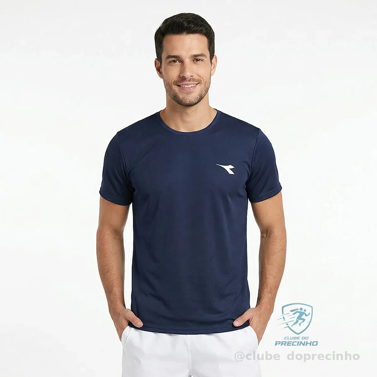 Camiseta Diadora Logo Azul Escuro