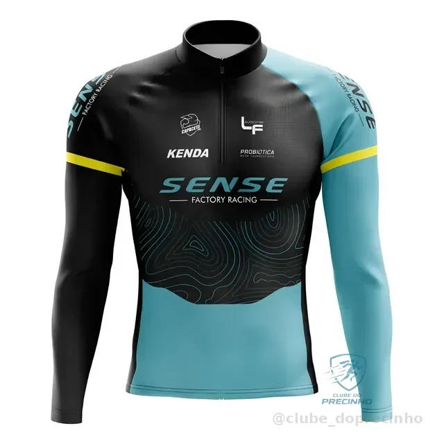 Camisa Ciclismo Masculina Pro Tour Sense Azul Uv 50+