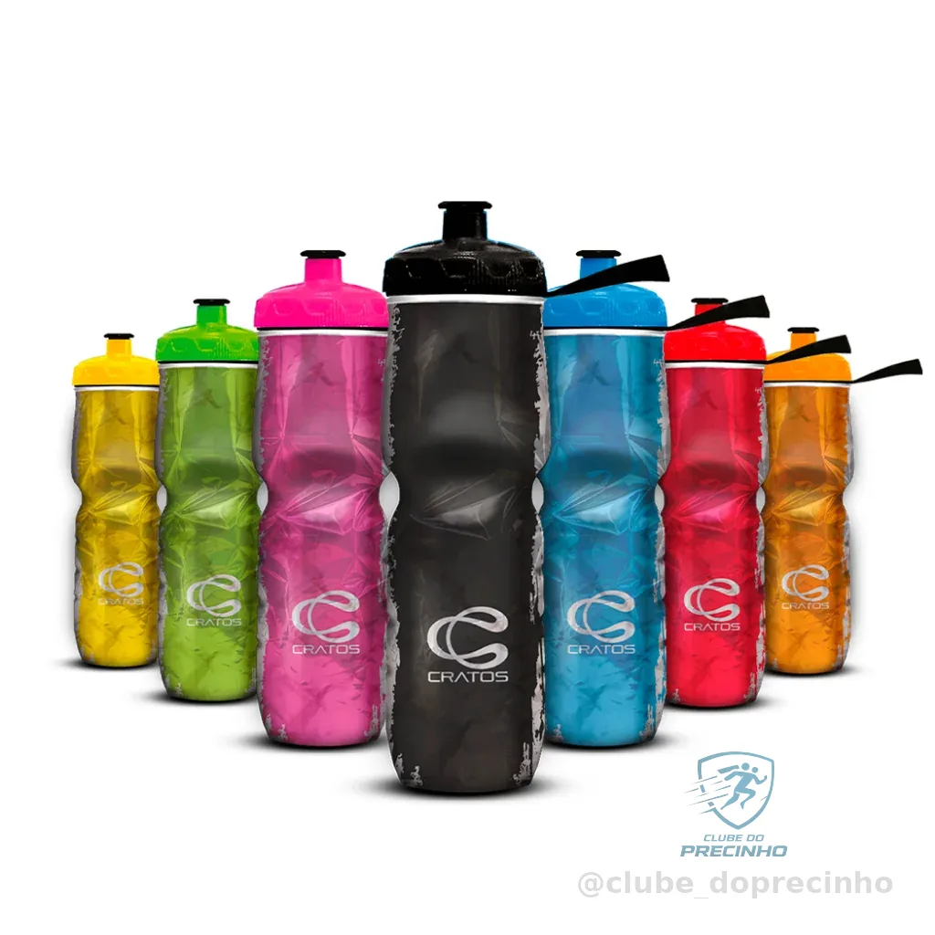 Garrafa Squeeze Caramanhola Térmica Cratos 590 e 710ml Bike e Esportes