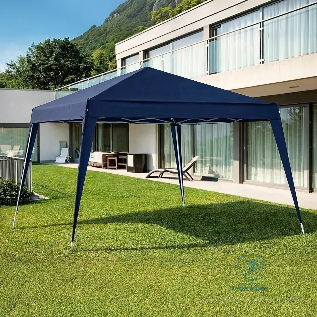 Tenda Gazebo Azul Polietileno 3x3 Metros Desmontável Camping Praia Pésca Usd Azul-marinho