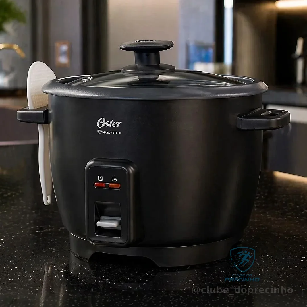 Panela Elétrica De Arroz Diamondtech Oster Black 1,2l Oster 127v