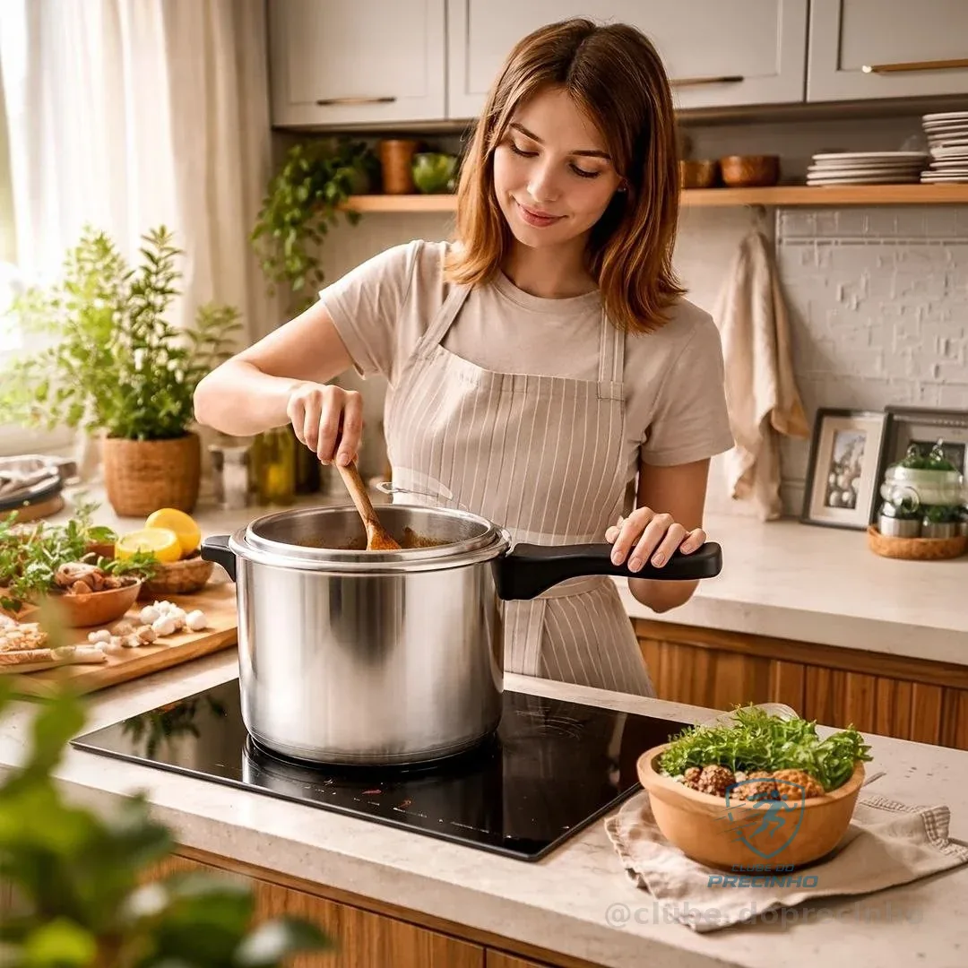 Panela De Pressão 10 Litros Alumínio Polida Grande Segura Reforçada Inmetro Prateado