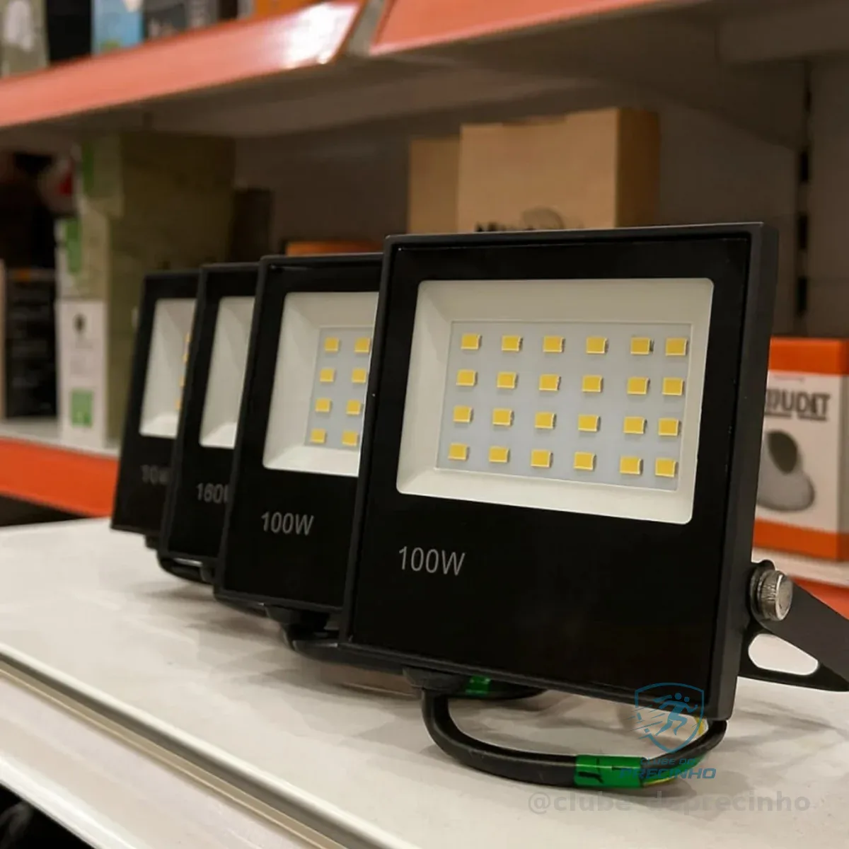 Kit 10 Holofote Refletor Led Eco Pro 100w Luz Branco Frio Bivolt