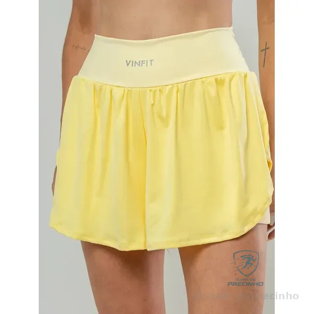 Shorts Duplo Academia Beach Tenis Corrida Poliamida C/ Bolso