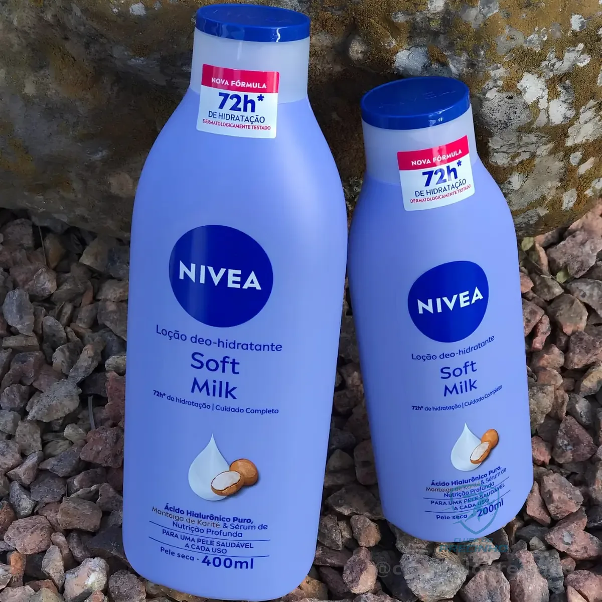 Nivea Loção Deo-hidratante Soft Milk 400ml, Hidratação Profunda 72h, Hialurônico Puro, Corporal, Pele Seca