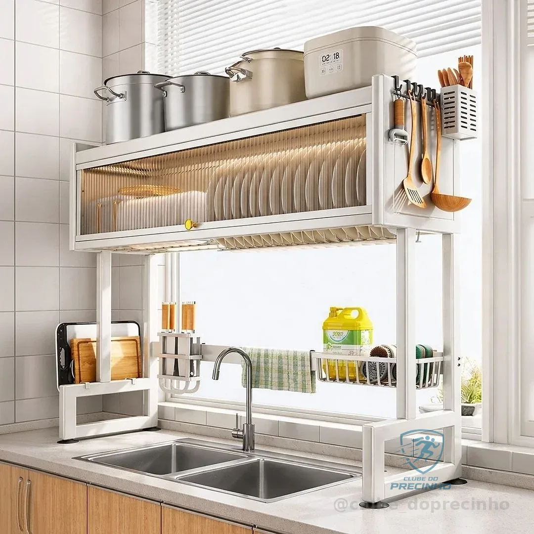 Escorredor Louças Organizador Pia Suspenso Armario Cozinha