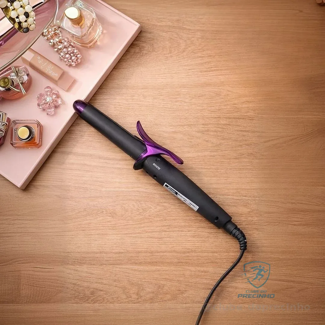 Modelador De Cachos Cacheador Pec15 Philco 25mm Intense Curves 220°c Cinza-escuro 127/220v