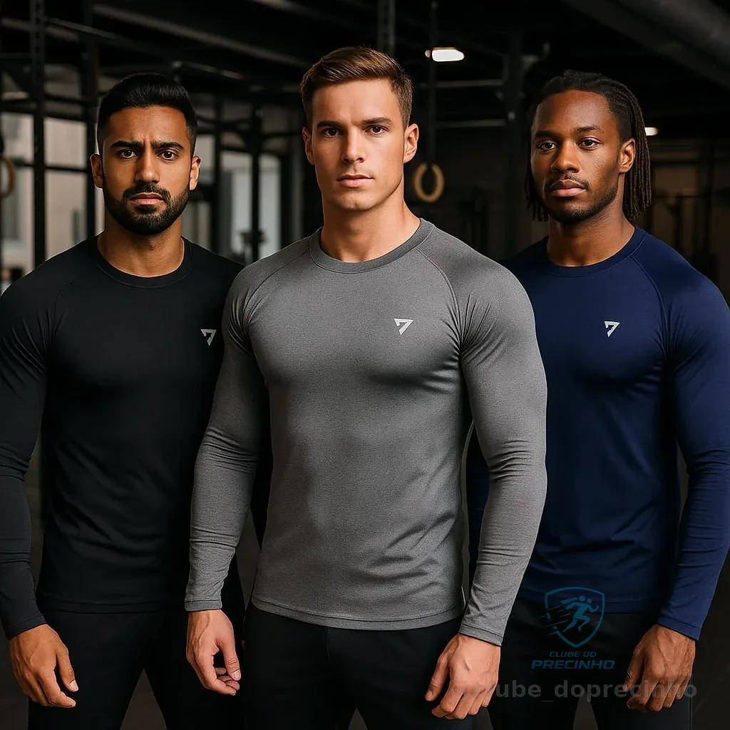 Kit 3 Camisas Uv 50 Segunda Pele Proteção Solar Unissex