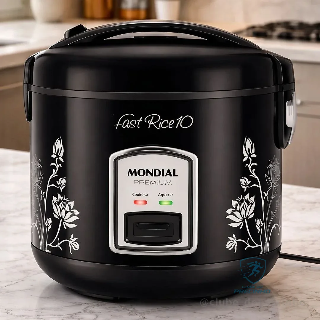 MONDIAL Panela Elétrica de Arroz, Preto, 700W, 110V - PE-44-10X