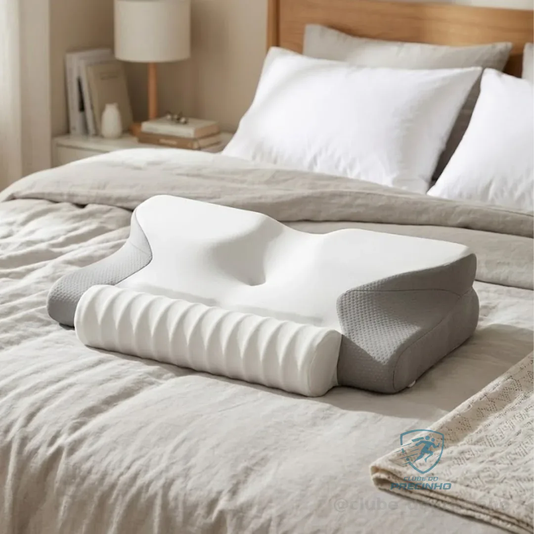 2em1 Travesseiro Ortopedico E Cervical Travesseiro Ajustável Branco