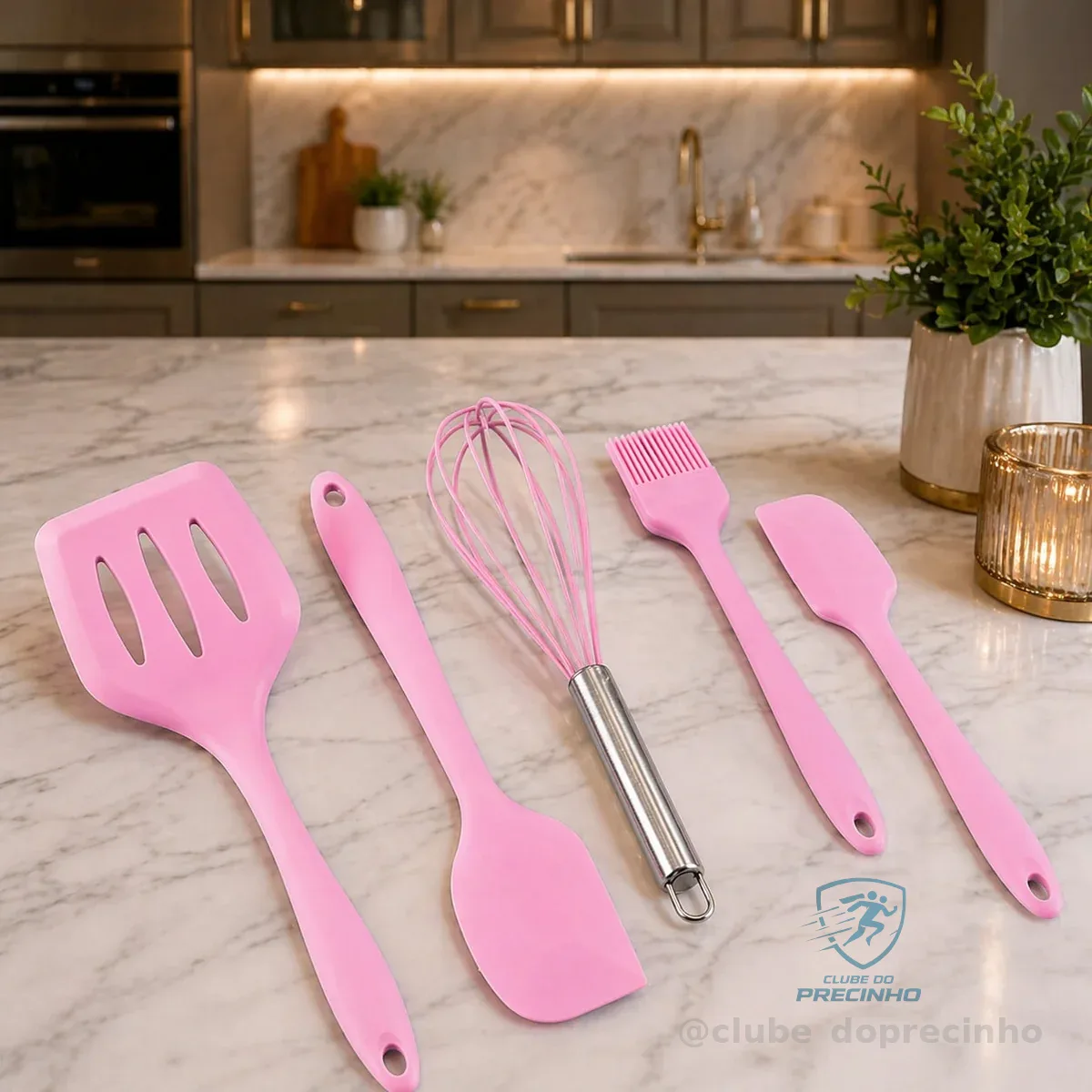 Jogo De Cozinha Kit5 Peças Utensílios De Cozinha Em Silicone