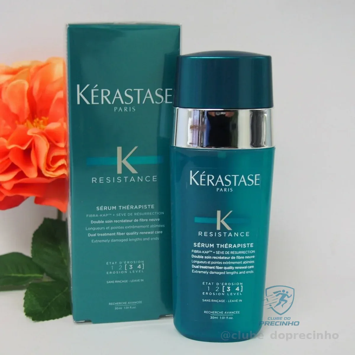 Sérum Capilar Reparador Para Cabelos Danificados E Pontas Duplas Com Proteção Térmica Até 230°c E Sève De Résurrection Kérastase Résistance Thérapiste 30ml