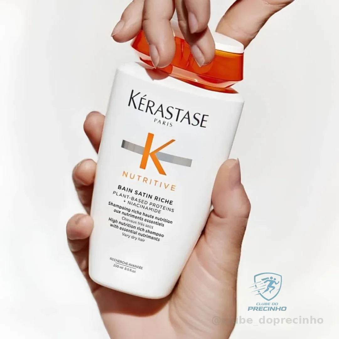 Shampoo Hidratante Para Cabelos Secos, Nutrição Intensa, Brilho, Maciez, Fortalecimento E Revitalização Da Fibra Capilar, Nutritive Bain Satin Kérastase, 250ml