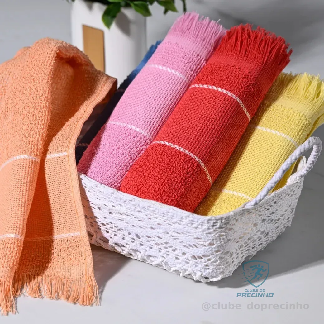 Kit C/10 Toalhinhas Escolar De Mão Social Para Bordar Bebe