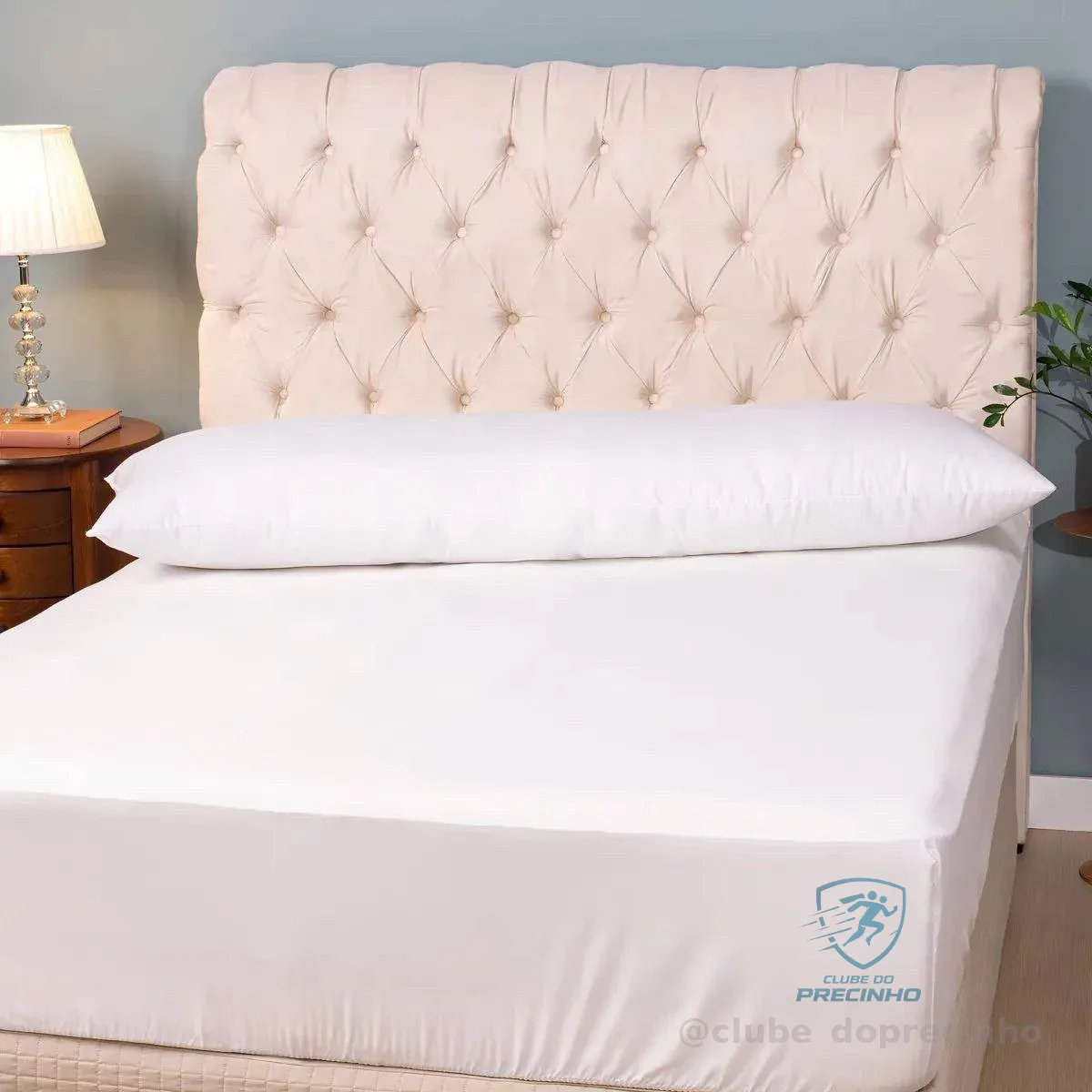 Travesseiro De Corpo Com Fronha Mega 100% Algodão Branco