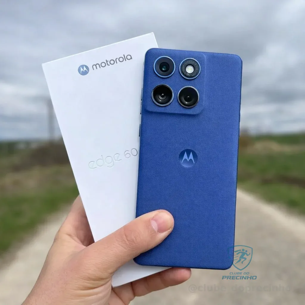 Smartphone Motorola Edge 60 5g - 512gb 24gb (12gb Ram+12gb Ram Boost) Tela Quad-curve Moto Ai 50mp Sony Camera Ultrarresistencia Militar Ip68 + Ip69 - Azul Marinho
