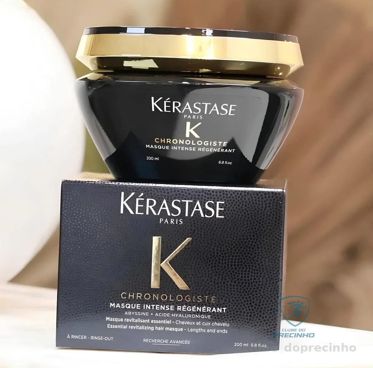 Máscara Capilar Regeneradora Com Abyssine Para Hidratação Profunda, Brilho Intenso E Controle Do Frizz Chronologiste Intense Régénérant Kérastase 200ml