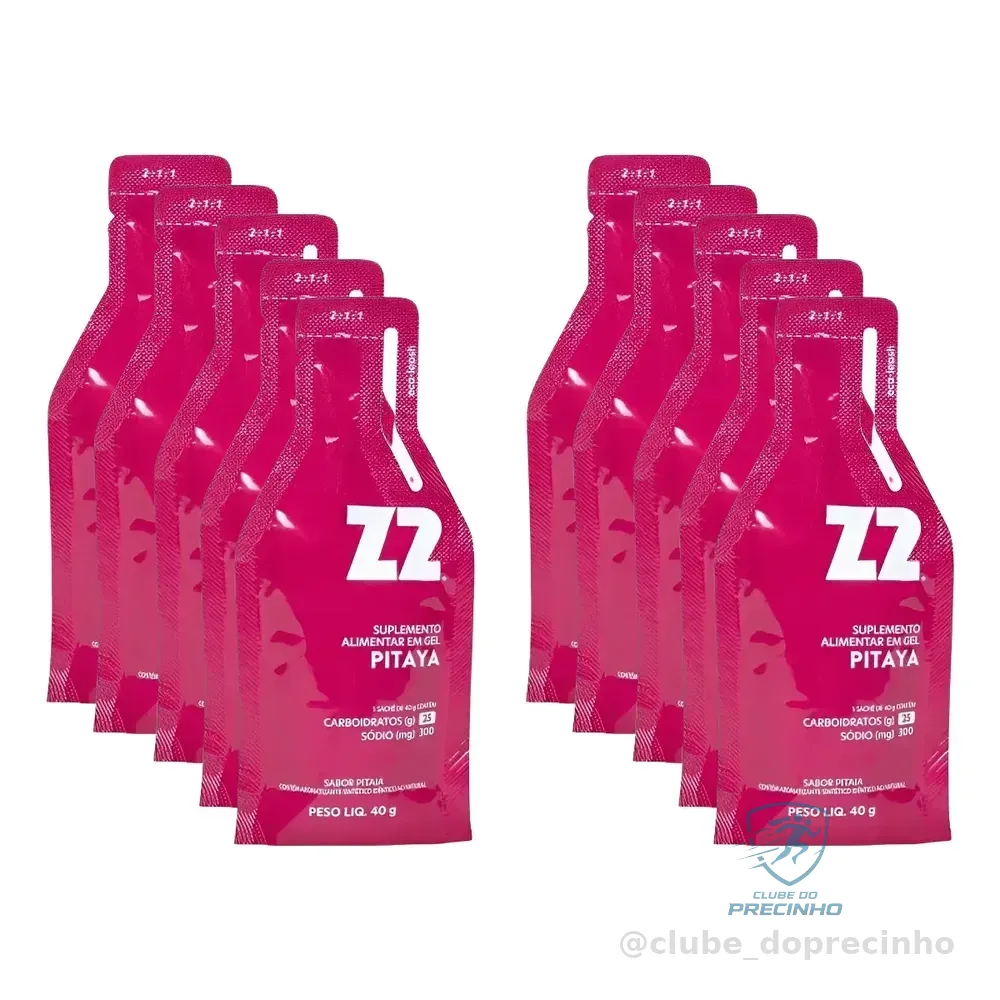 Gel Z2 Sabor Pitaya Kit Com 10 Sachês Da Z2foods