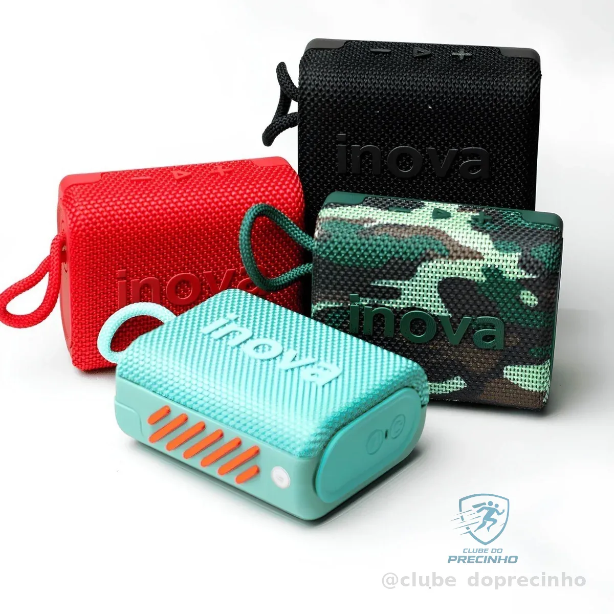 Inova Caixa De Som Mini Bluetooth Tws Grave Potent Com Radio