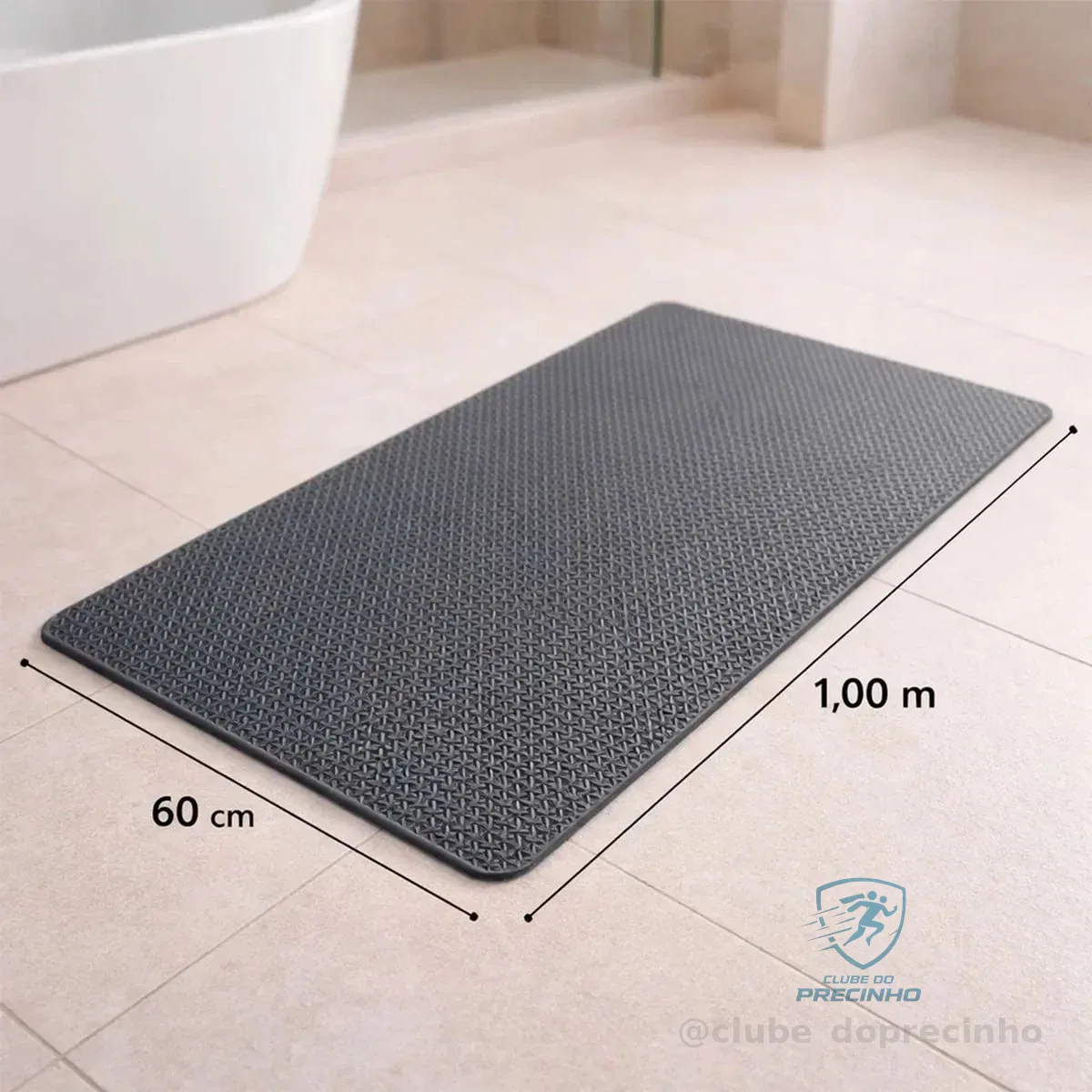 Tapete Emborrachado Antiderrapante Para Banheiro Box Piscina