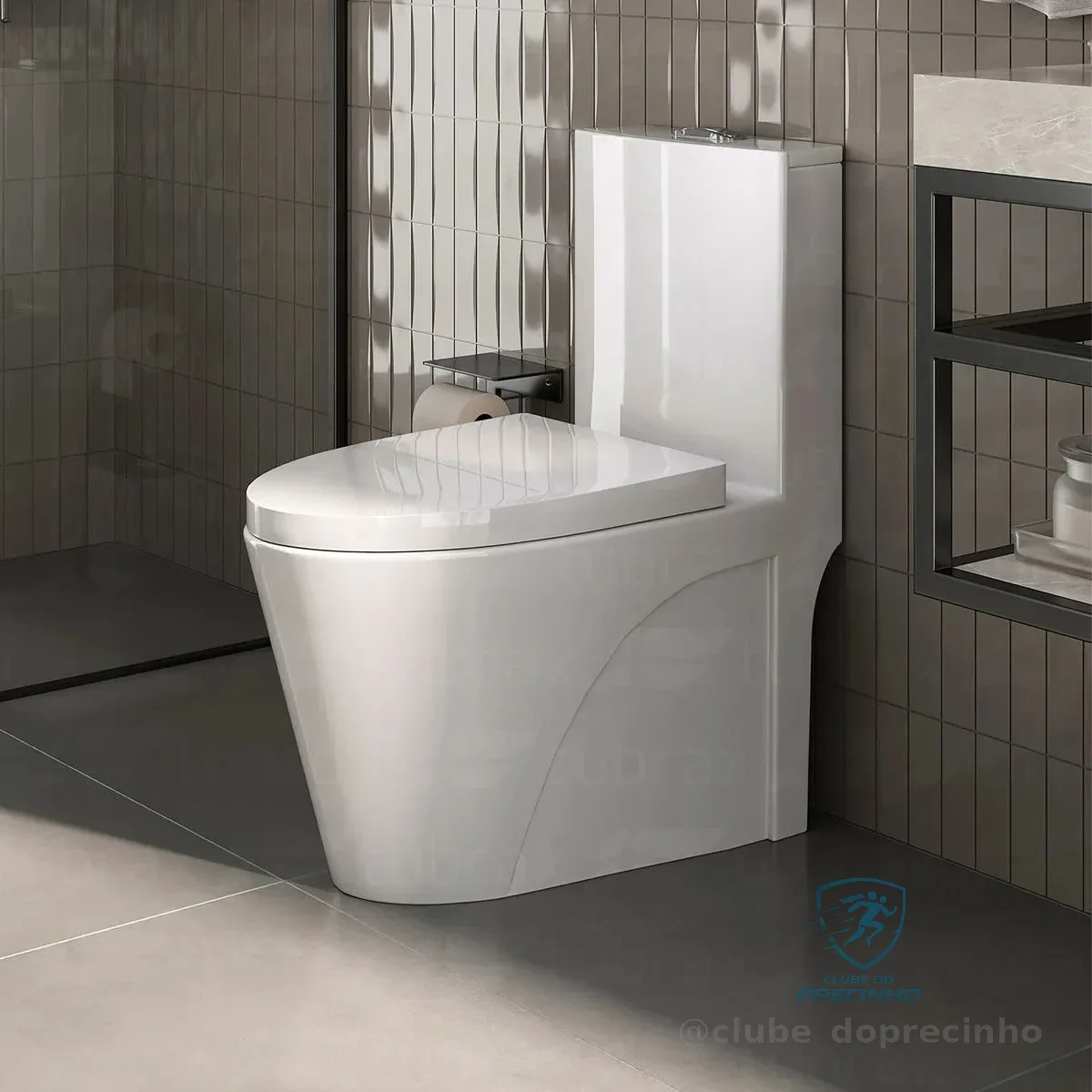 Vaso Sanitário Monobloco Caixa Acoplada Completo - Privada Cor Branco - Vab0002