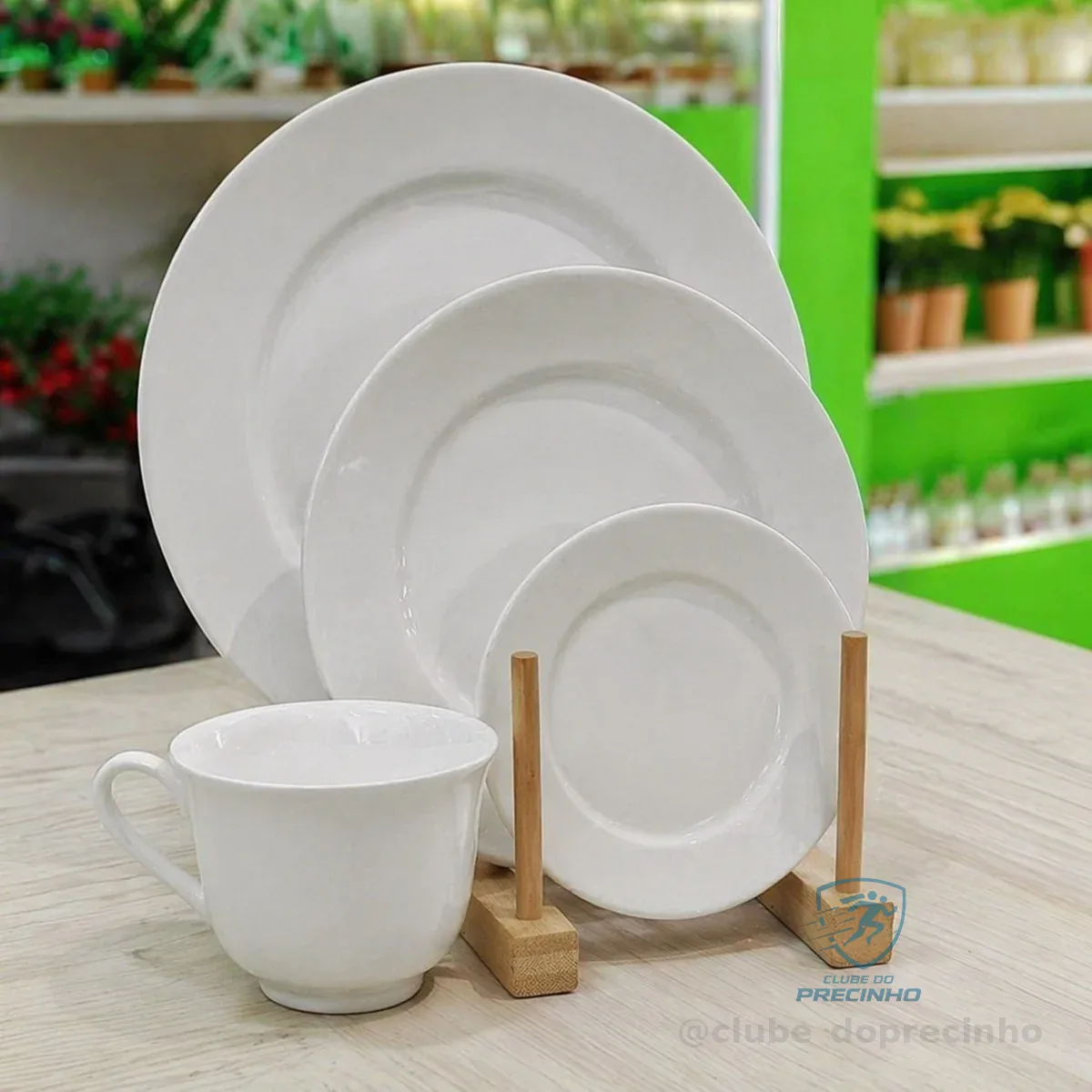 Aparelho Jantar Donna Cerâmica Branco 20 Pçs Biona Branco