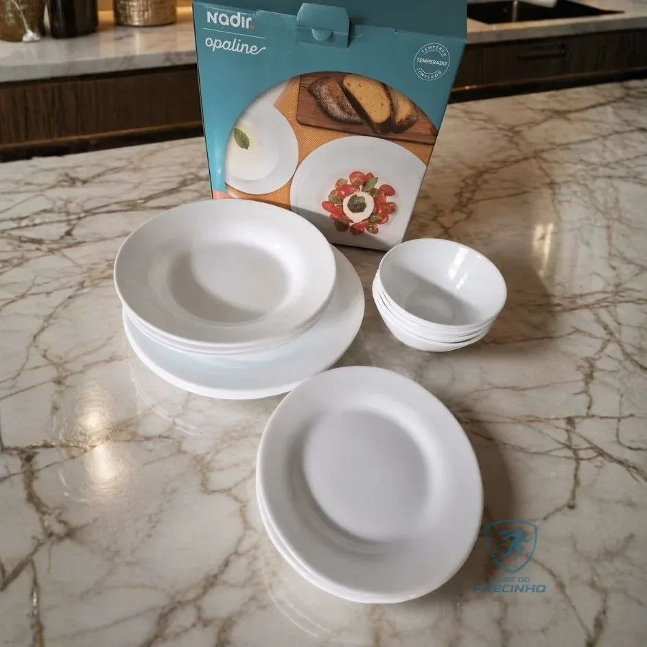 Aparelho De Jantar Duralex Menu 16 Peças Branco