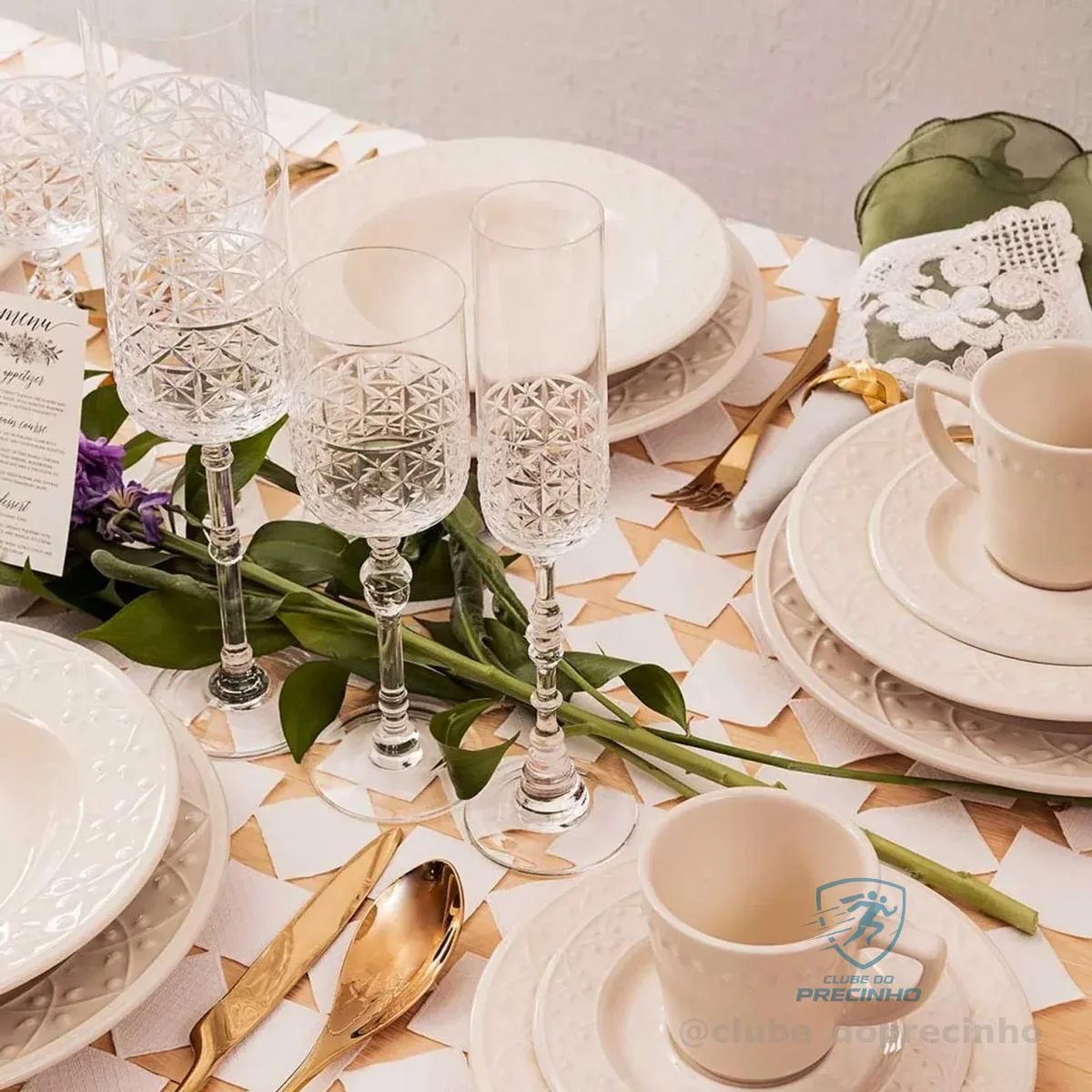 Jogo De Jantar E Chá Oxford Mendi Marfim De Cerâmica Com 20 Peças Bege Marfim