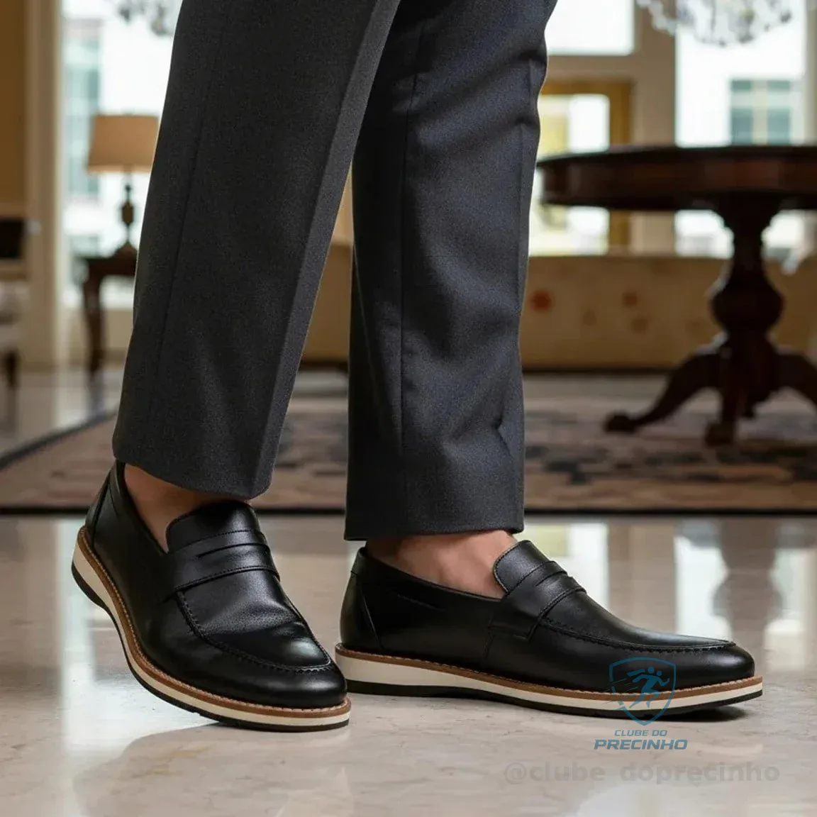 Sapato Mocassim Masculino Casual Confortável Couro Sintético