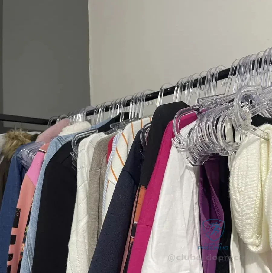 Kit 50 Cabides De Acrilico Transparente Adulto Organizador