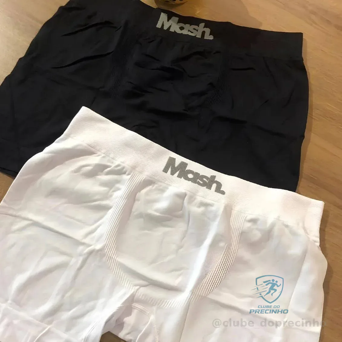Kit 10 Cueca Boxer Lisa Sem Costura Logo Mash