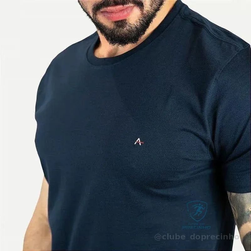 Camiseta Aramis Masculina Crewneck Basic Lisa Preta