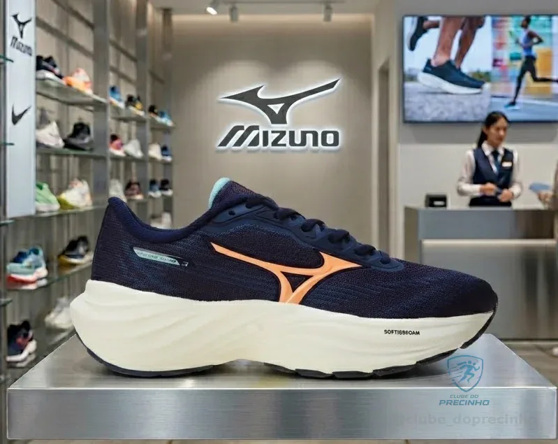 Tênis Feminino Goya 3 Mizuno Marinho/papaia
