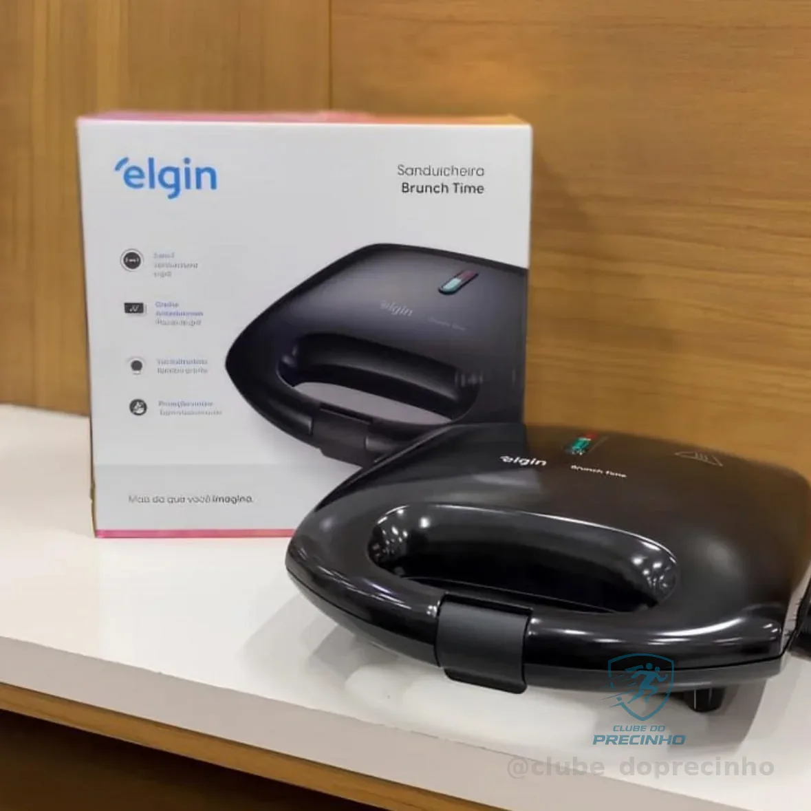 Sanduicheira Brunch Time 2 Em 1 Elgin Antiaderente Preta 127v