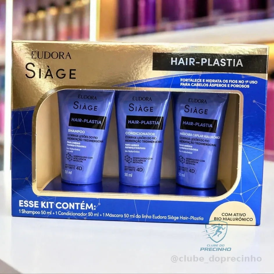 Eudora Siàge Hair-plastia Kit (3 Produtos)