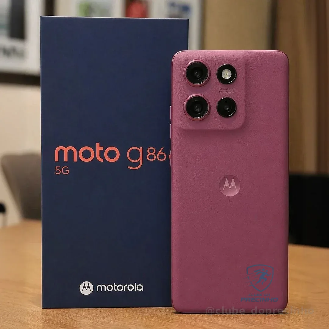 Smartphone Motorola Moto G86 5g - 256gb 24gb (8gb Ram+16gb Ram Boost) Tela 1.5k Poled, 50mp Sony Camera Ois Moto Ai, Videos Em 4k, Ip68 + Ip69 - Vermelho