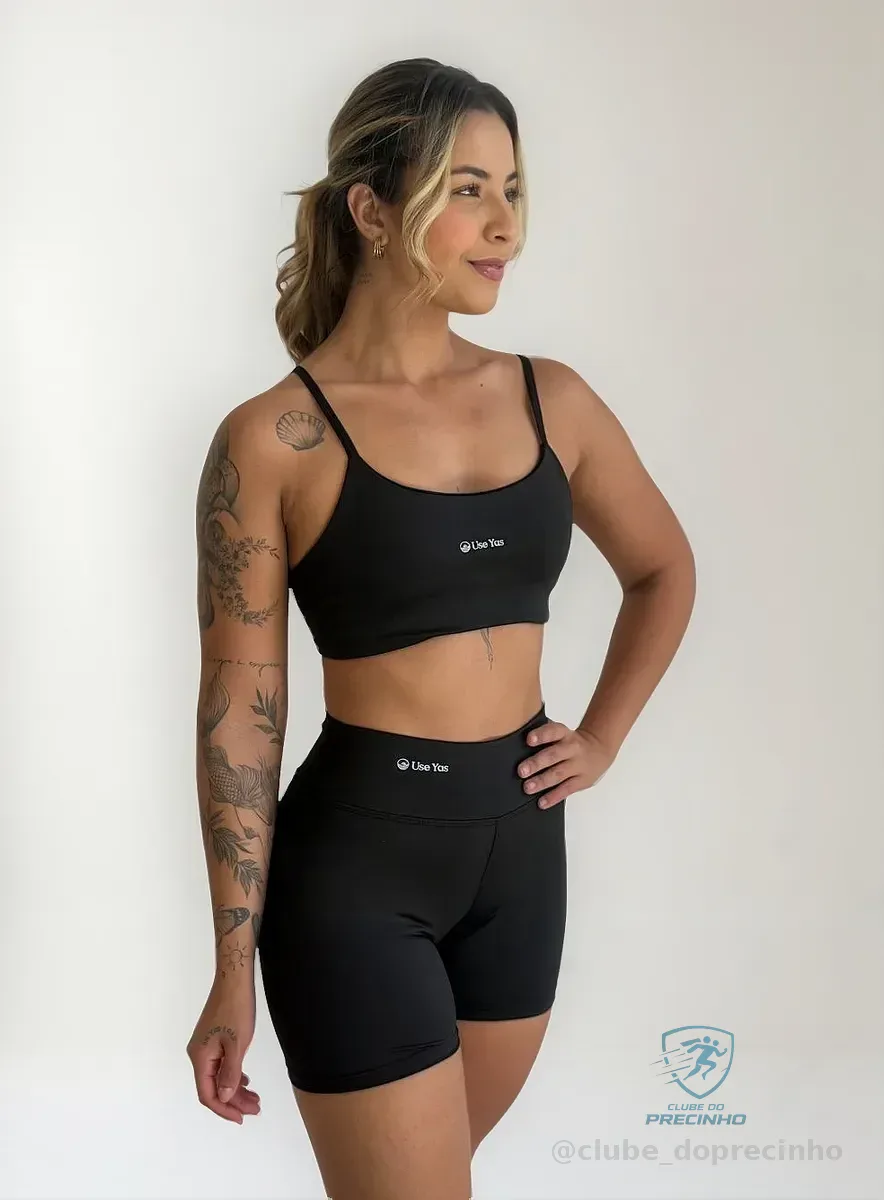 Conjunto Fitness Top + Shorts - Várias Cores