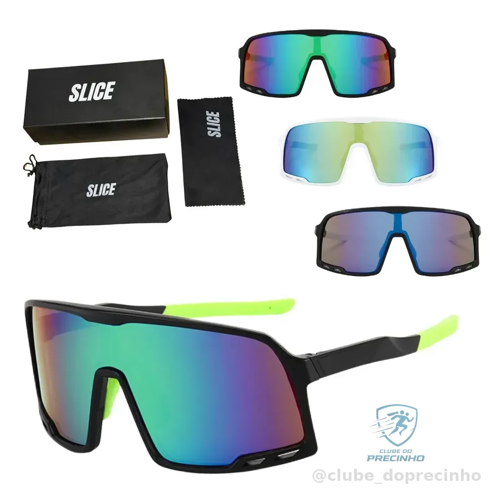 Óculos De Sol Esportivo Ciclismo Bike Corrida Tennis Volei Espelhado Verde