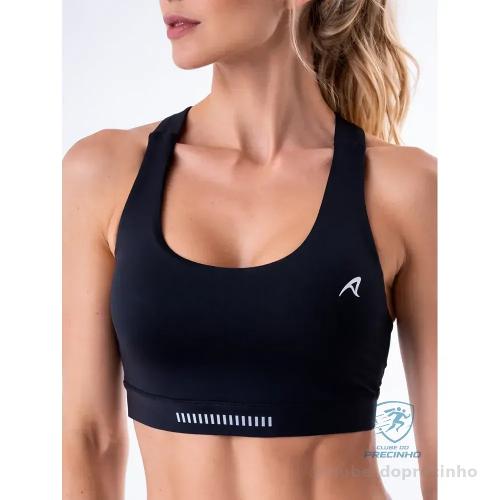 Top Authen Feminino Grit Bossa Nadador 1 Bolso Ajustável Preto