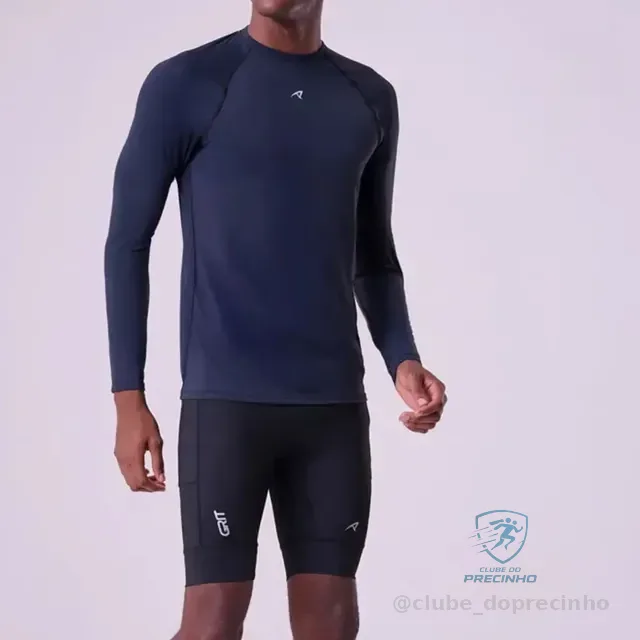 Bermuda Corrida Alta Compressão 6 Bolsos Authen - Preto