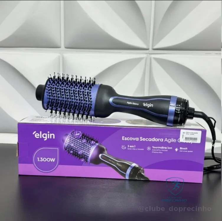 Escova Secadora Agile Glossy Elgin 1300W Bivolt
