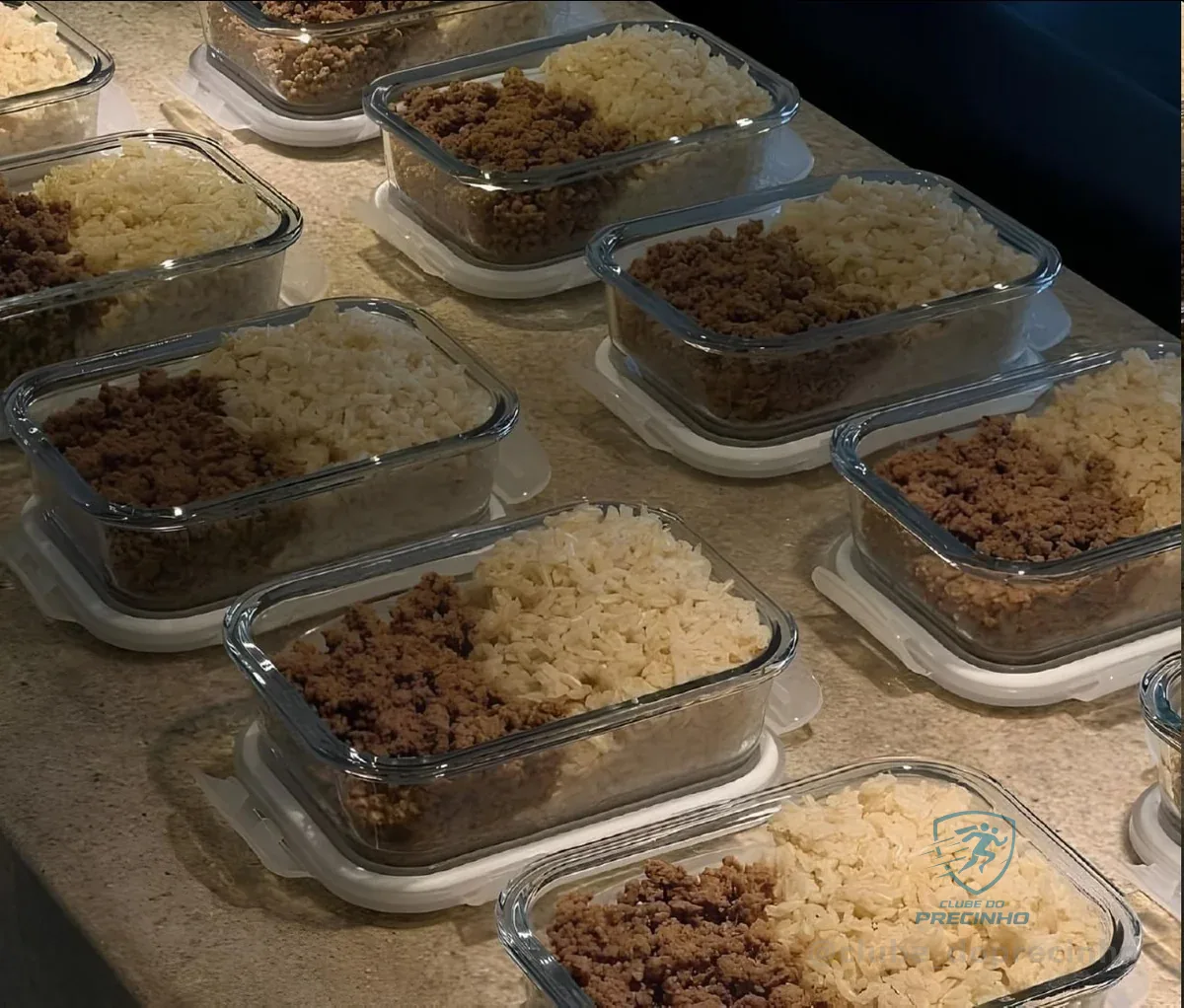 Kit 10 Pote De Vidro Marmita Hermético 640ml Freezer Fitness Rishon Azul-escuro