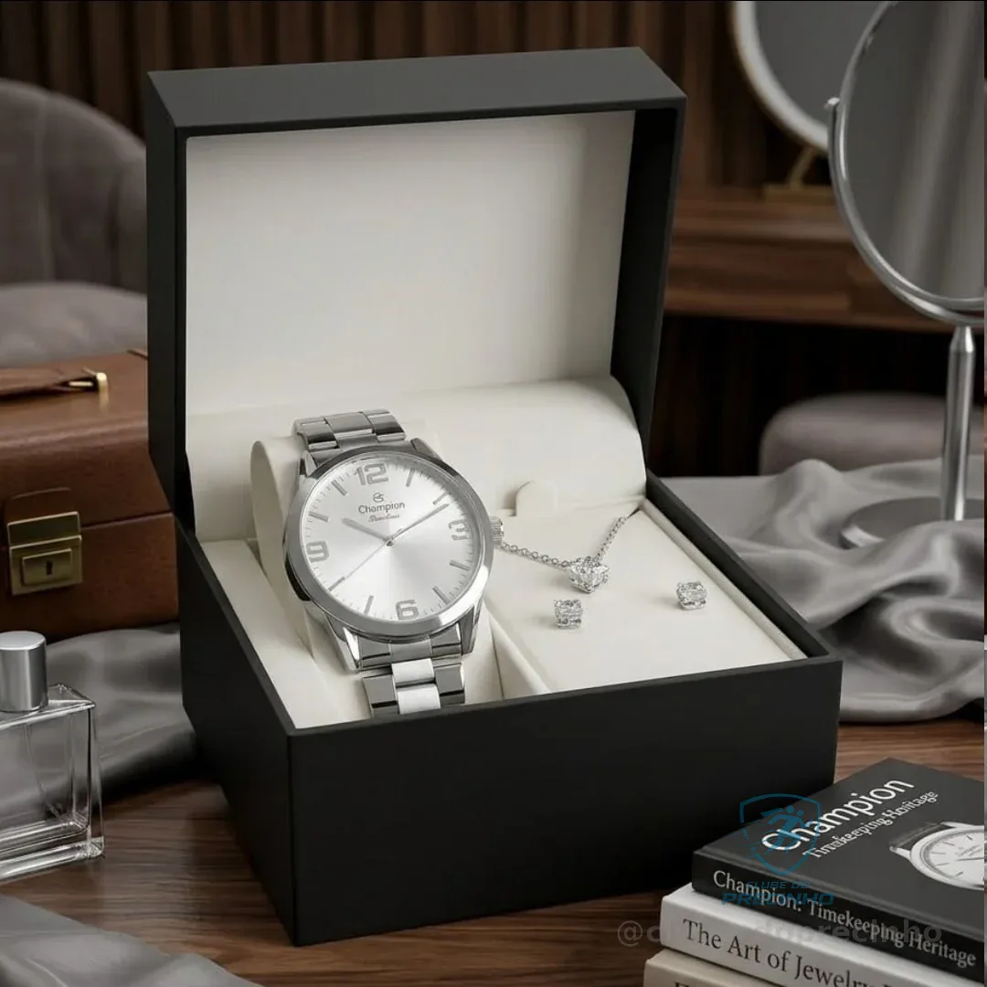 AGORA O MODELO DA CHAMPION, brincos + colar de brinde 😍