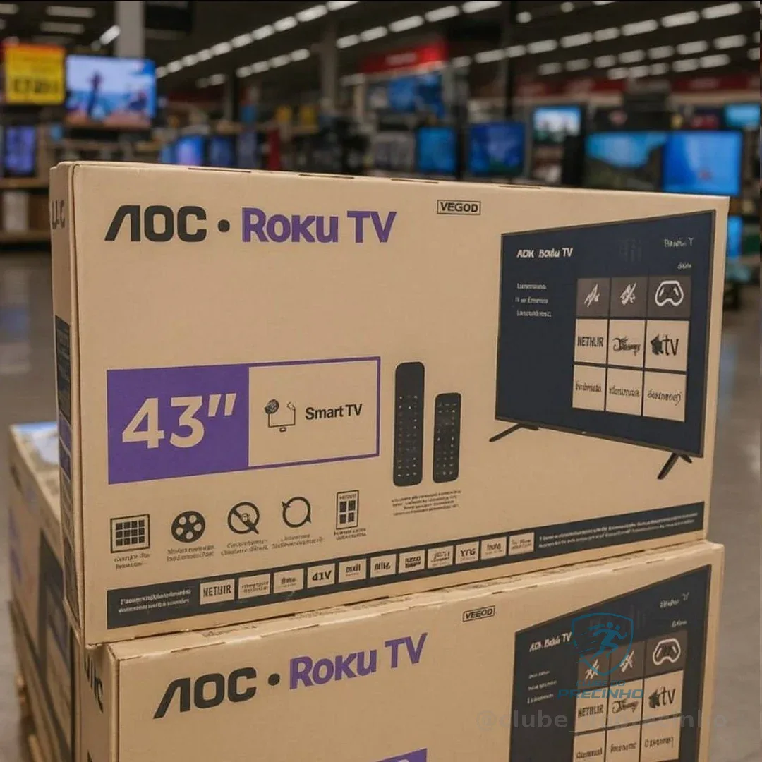 Smart Tv 43 Aoc Led Roku Full Hd Wi-fi 60hz Hdmi Usb 43s5155/78g