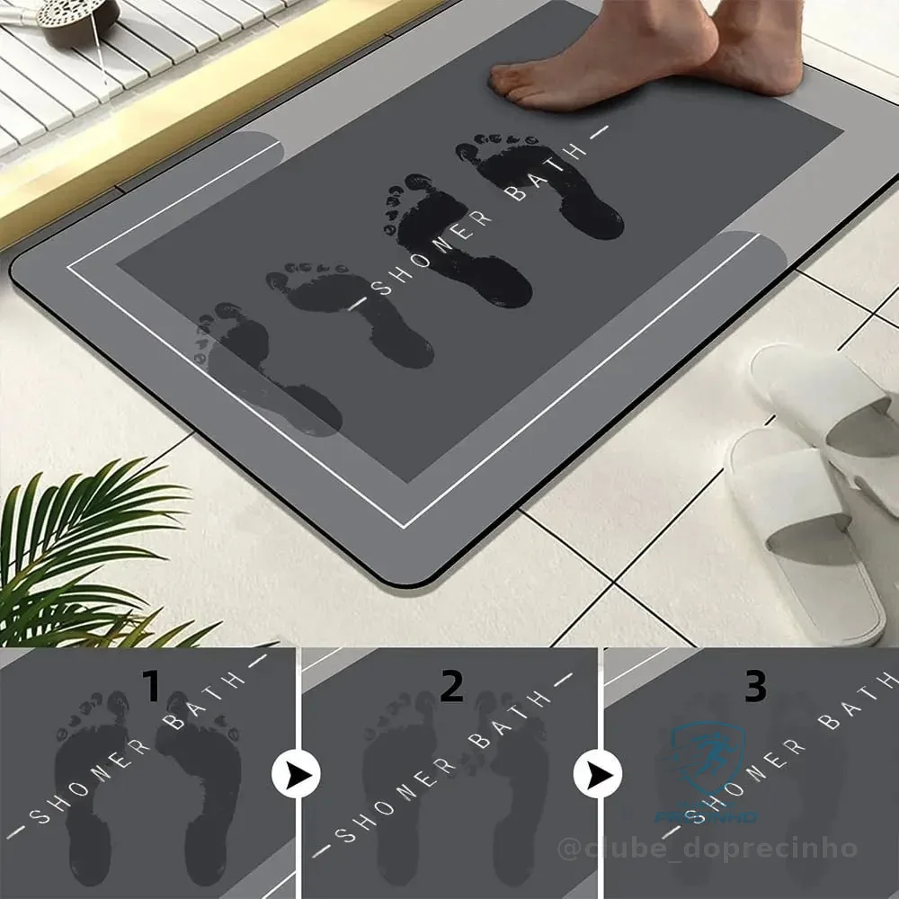 Kit4 Tapetes Para Banheiro Tapete Mágico Ultra  Para Absorçã