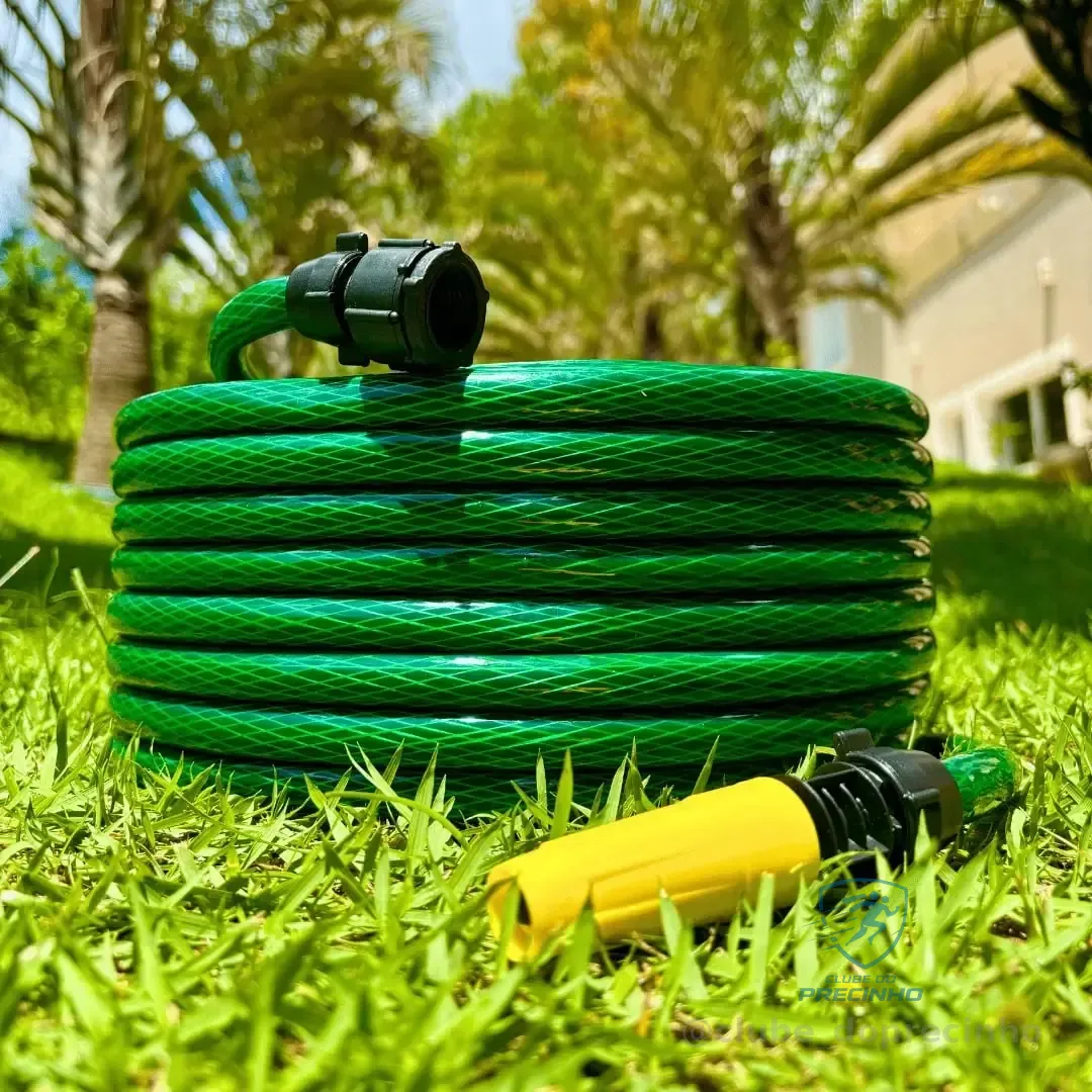 Mangueira De Jardim 10m Azul Reforçada Trançada Não Dobra