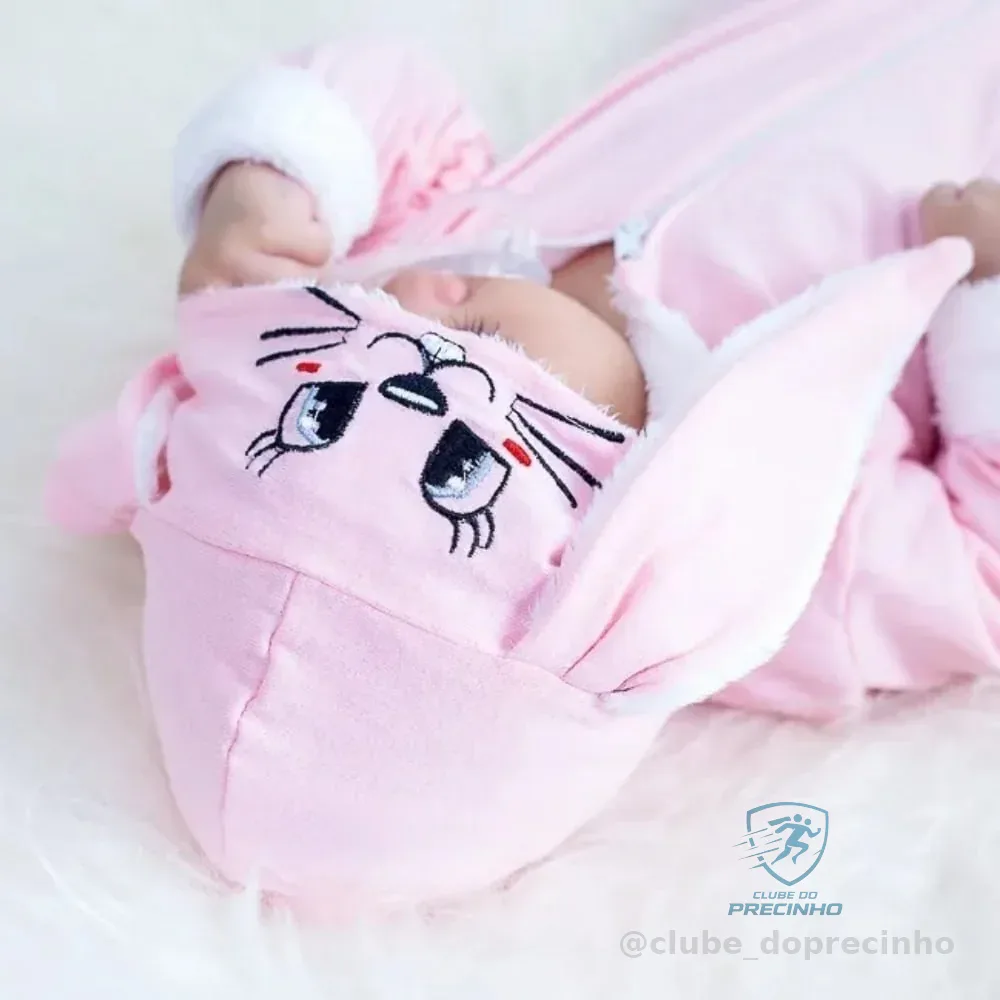 Macacão Bebê De Coelho Manga Longa Macacão De Bicho