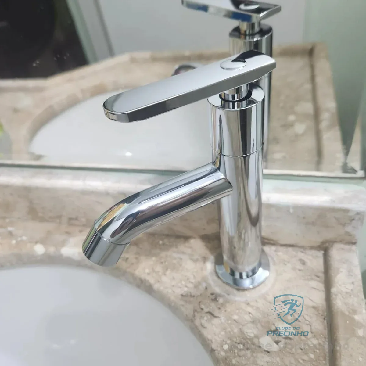 Torneira Lavatório Alta Prática ABS Cromado Pia Mesa ¼ Volta Cor:Cromado