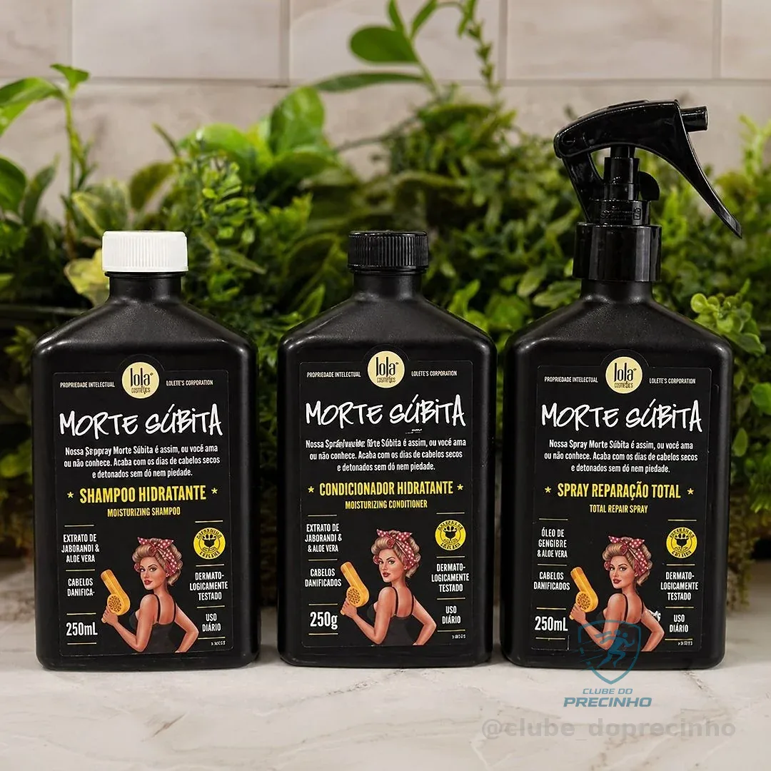 Kit Morte Súbita - Lola from Rio - Shampoo - Condicionador - Spray Reparaçao)