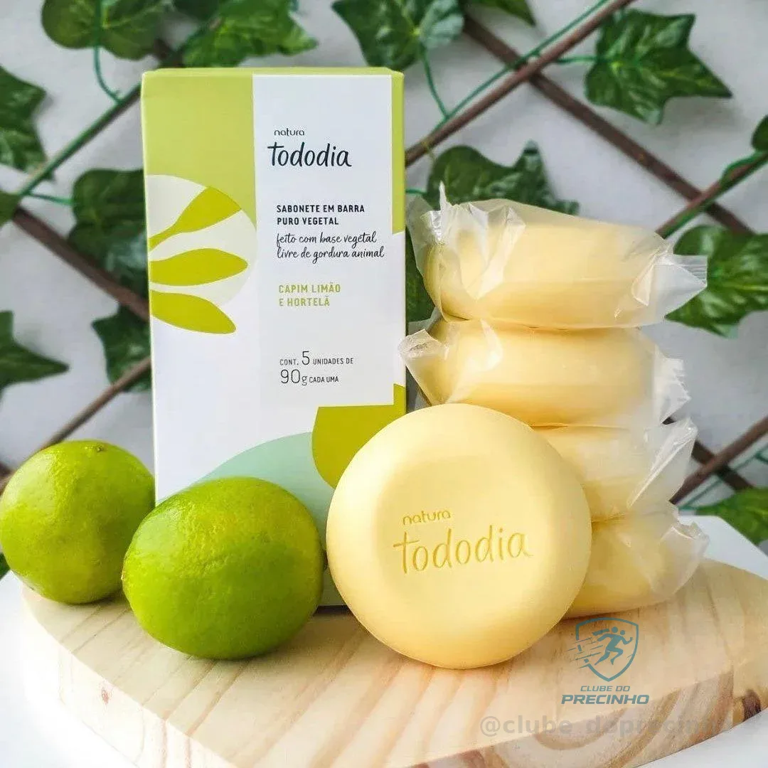 Sabonete Em Barra Natura Tododia Capim Limão E Hortelã 5un 90g
